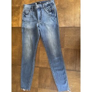 Kut from the Kloth Women's Size 4 Mia Toothpick Skinny Jeans Denim Raw Hem